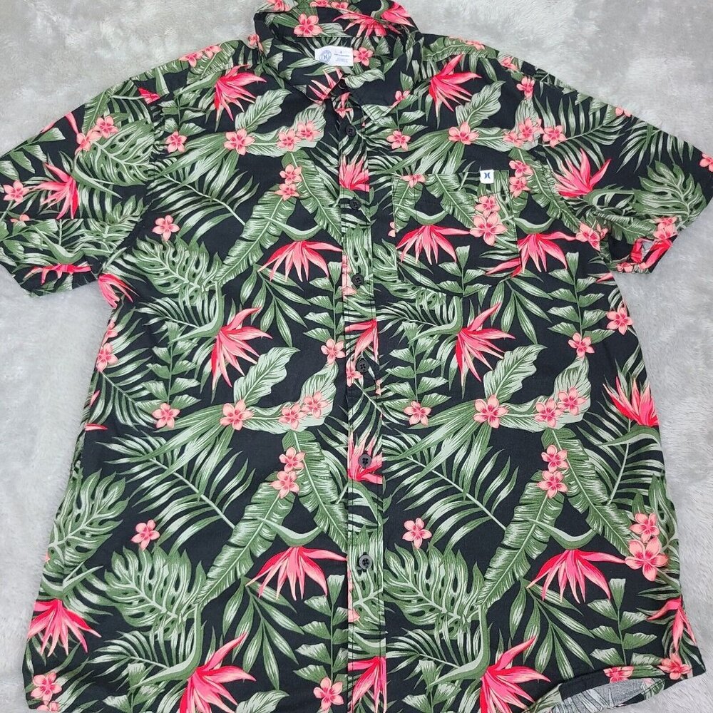 Hurley Lanai Stretch Short Sleeve Woven Shirt Floral CJ5221 Men's Size Small